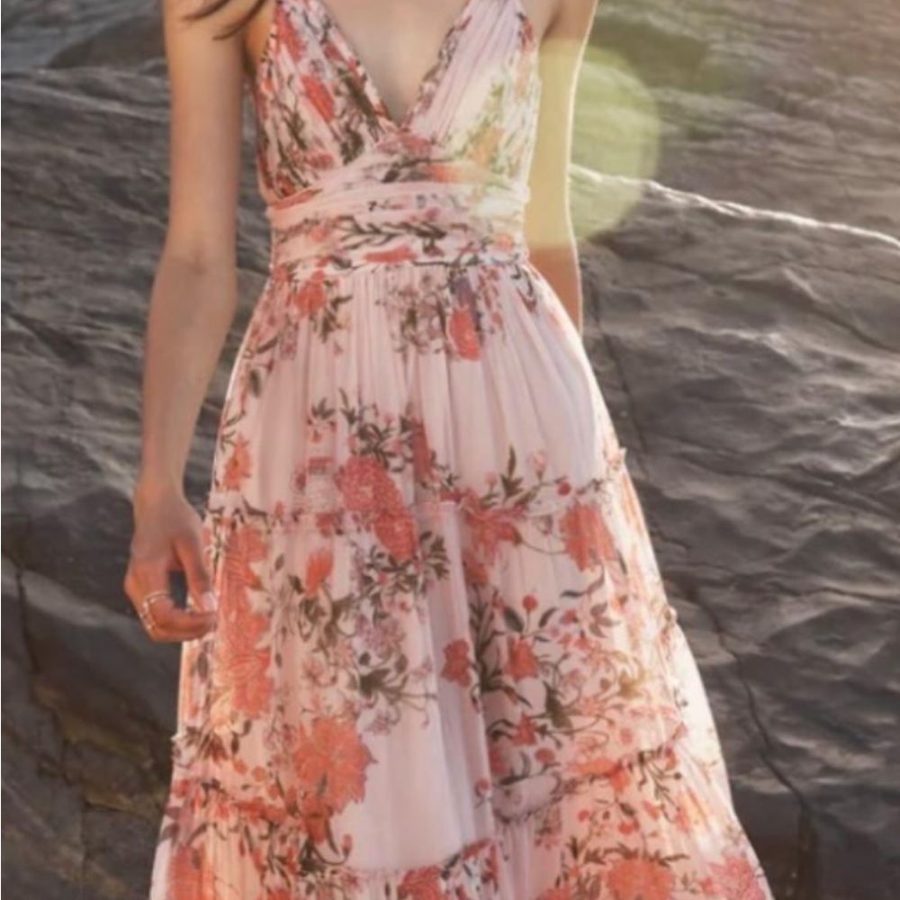 Hemant & Nandita Peach Midi Dress